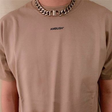 Бежевая хлопковая футболка AMBUSH