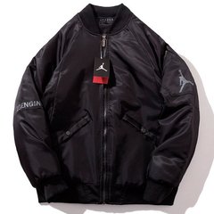 Чорна тепла куртка бомбер Air Jordan