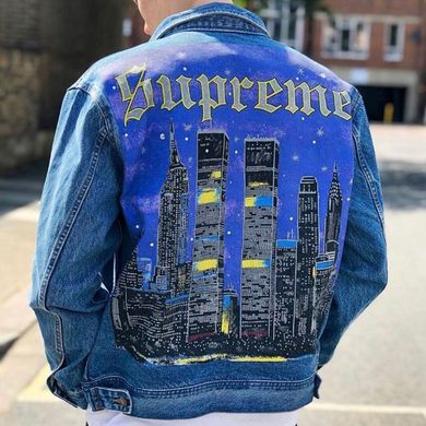 Голубая джинсовая куртка "Нью-Йорк" SUPREME